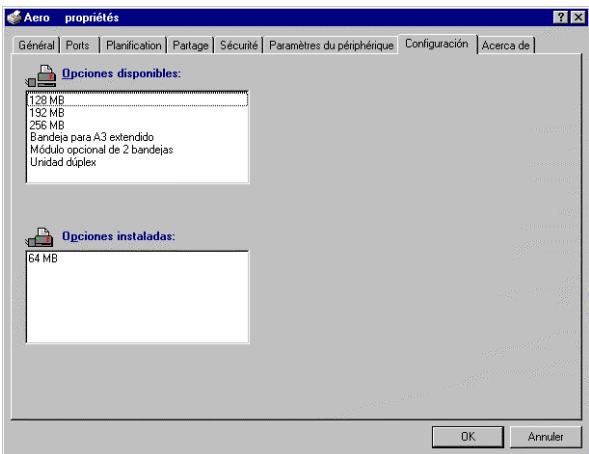 XEROX DOCUCOLOR 2006 - Définition des options de l'imprimante - 2