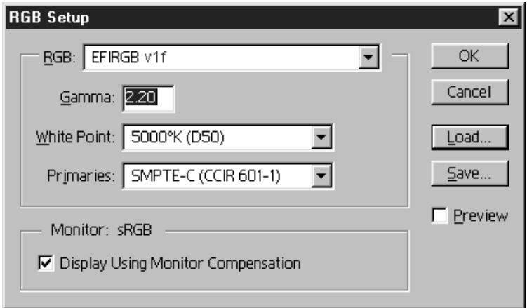 XEROX DOCUCOLOR 2006 - Chargement du profil d'espace de travail à l'aide de Photoshop 5.0 - 2