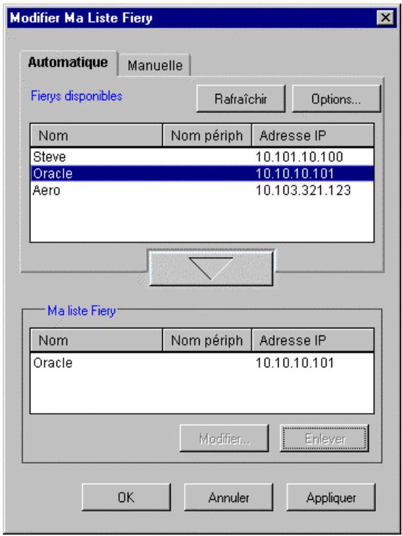 XEROX DOCUCOLOR 2006 - Configuration de la connexion à des serveurs Fiery dans un sous-réseau local - 1
