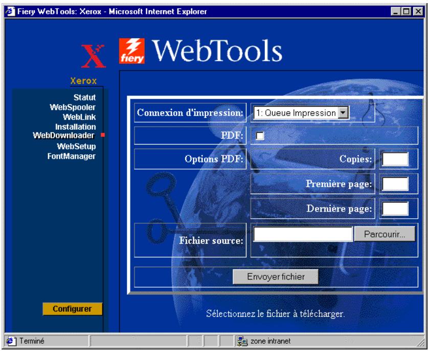 XEROX DOCUCOLOR 2006 - Utilisation de WebDownloader - 1