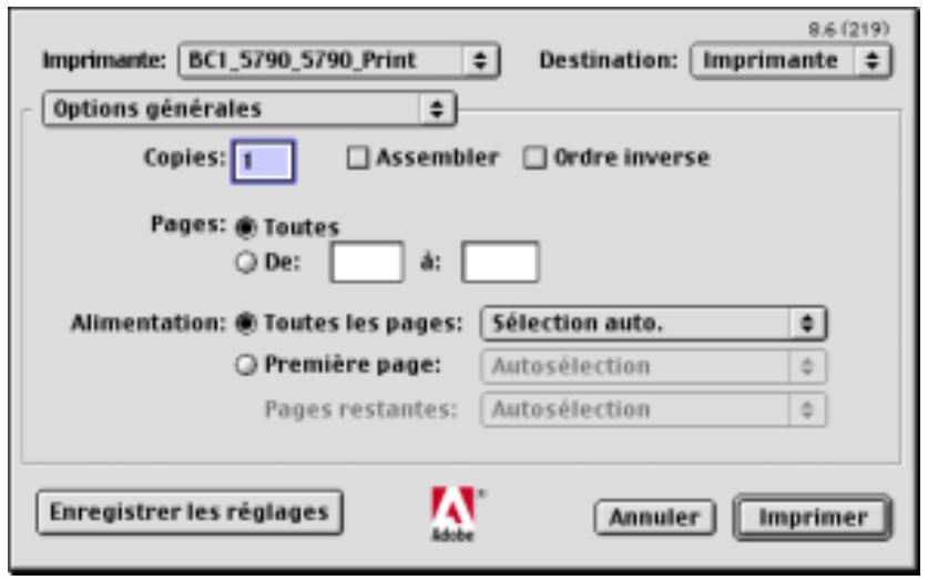 XEROX DOCUCOLOR 2006 - Définition d'options et impression depuis un poste de travail Mac OS - 4