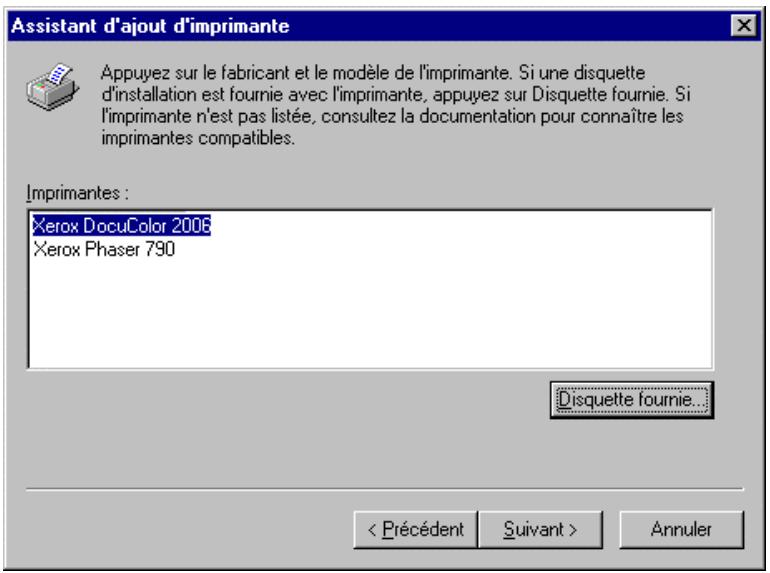 XEROX DOCUCOLOR 2006 - Installation du logiciel utiliseur pour impression SMB - 8