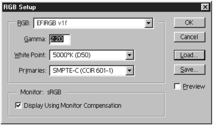 XEROX DOCUCOLOR 2006 - Chargement du profil d'espace de travail à l'aide de Photoshop 5.0 - 2