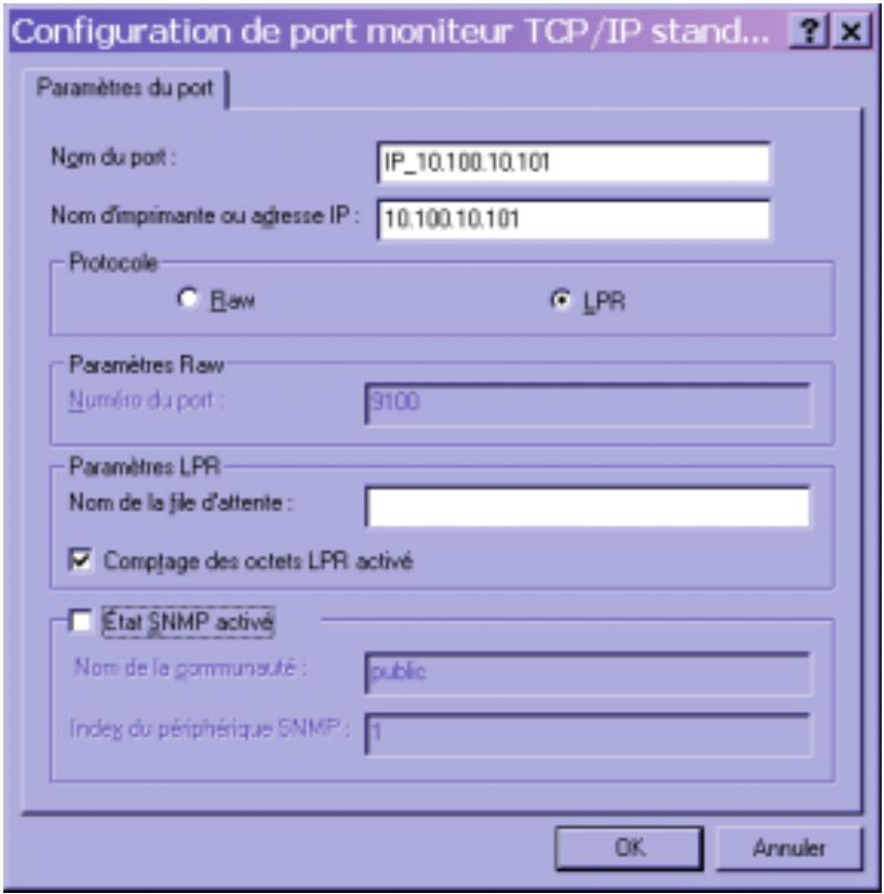 XEROX DOCUCOLOR 2006 - Installation du logiciel pour l'impression TCP/IP et LPR (nouvelle installation de Windows 2000) - 4