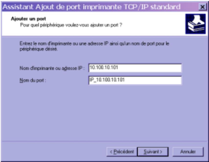 XEROX DOCUCOLOR 2006 - Installation du logiciel pour l'impression TCP/IP et LPR (nouvelle installation de Windows 2000) - 2