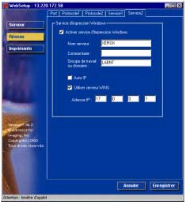 XEROX DOCUCOLOR 2006 - Entrez l'une des valeurs suivantes dans les zones de texte Masque de sous-réseau : - 7