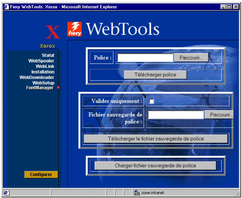 XEROX DOCUCOLOR 2006 - Gestion des polices - 1