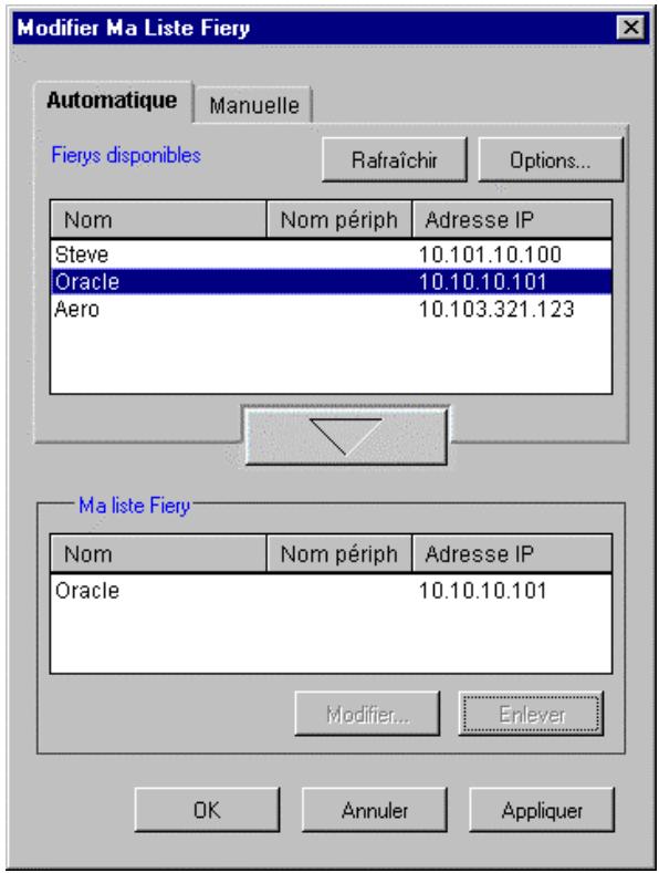 XEROX DOCUCOLOR 2006 - Configuration de la connexion à des serveurs Fiery dans un sous-réseau local - 3