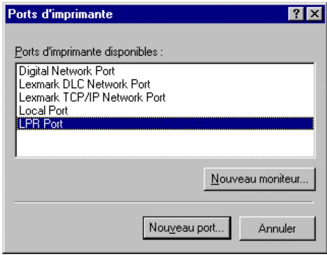 XEROX DOCUCOLOR 2006 - Installation des logiciels utiliser pour impression TCP/IP et LPR sous Windows NT 4.0 - 2