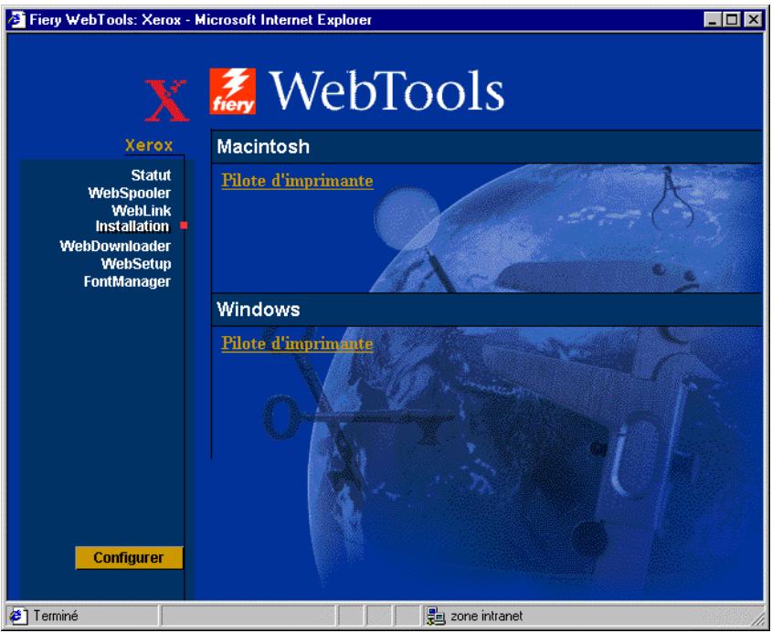 XEROX DOCUCOLOR 2006 - Utilisation de Installation WebTool - 3