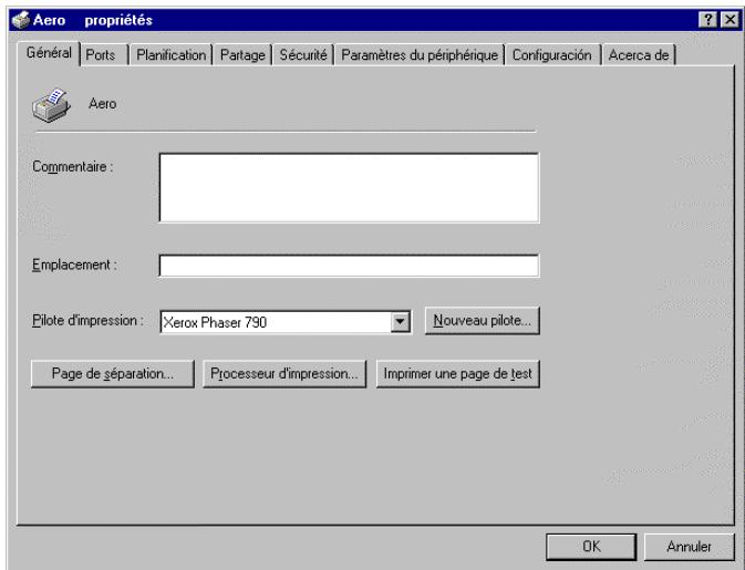 XEROX DOCUCOLOR 2006 - Définition des options de l'imprimante - 1