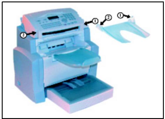 XEROX FAXCENTRE 2121 - Mise en place du bac de sortie du document - 1