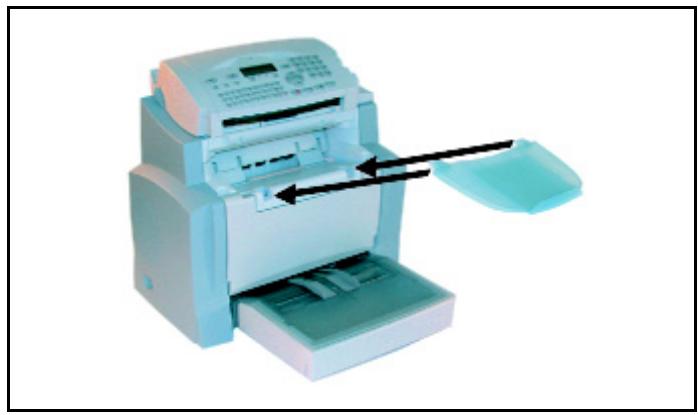 XEROX FAXCENTRE 2121 - Mise en place du bac de sortie des impressions - 1