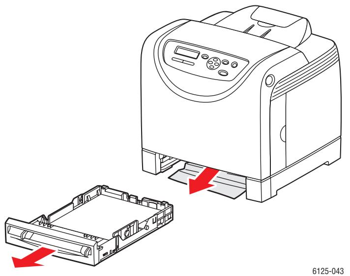 XEROX PHASER 6125 - Bourrages de papier dans le bac - 5