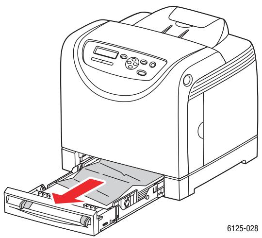 XEROX PHASER 6125 - Bourrages de papier dans le bac - 1
