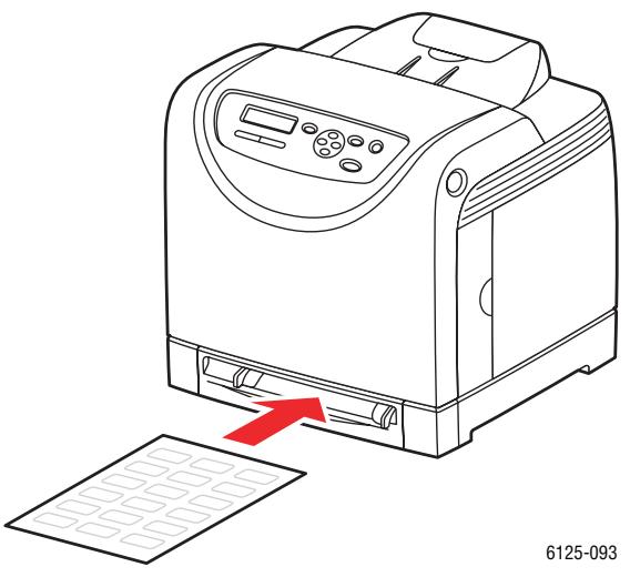 XEROX PHASER 6125 - Impression d'étiquettes à partir de la fente d'alimentation manuelle - 3