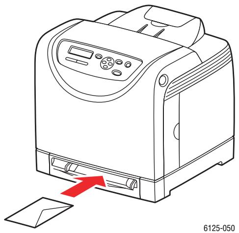 XEROX PHASER 6125 - Impression d'enveloppés à partir de la fente d'alimentation manuelle - 1