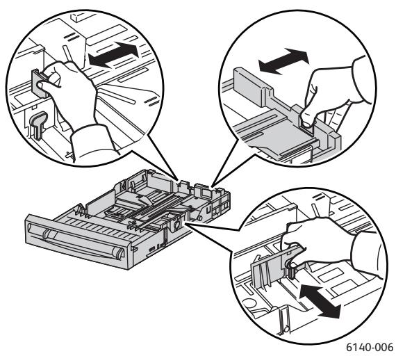 XEROX PHASER 6140 - Chargement du papier dans le bac 1 - 3