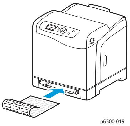 XEROX PHASER 6500 - Impression d'étiquettes à partir de la fente d'alimentation manuelle - 1