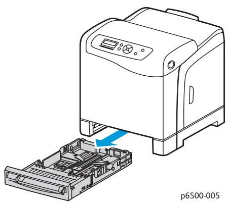 XEROX PHASER 6500 - Chargement du papier dans le bac 1 - 1