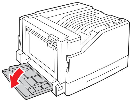 XEROX PHASER 7500 - Bourrage dans l'unité recto-verso, au niveau du capot B - 1