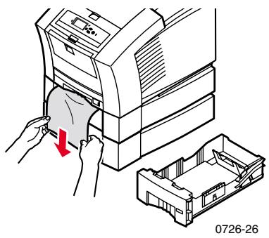 XEROX PHASER 8200 - Bourrage papier - Retirer le bac central pour éliminer - 1