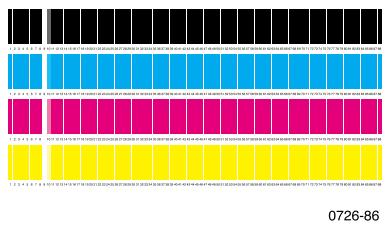 XEROX PHASER 8200 - Les quatre bandes de couleur sont absentes dans l'impression test - 1