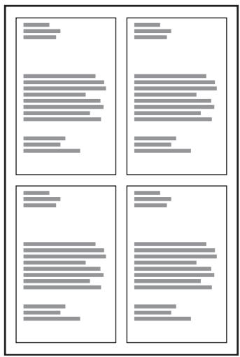 XEROX WORKCENTRE C2424 - Impression de plusieurs pages sur une feuille (n pages par feuille) - 1