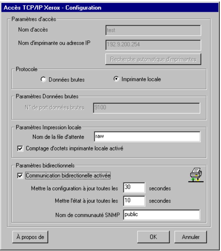 XEROX WORKCENTRE PRO 421DEI DIGITAL COPIER - Configuration du port d'imprimante pour Windows NT 4 - 4