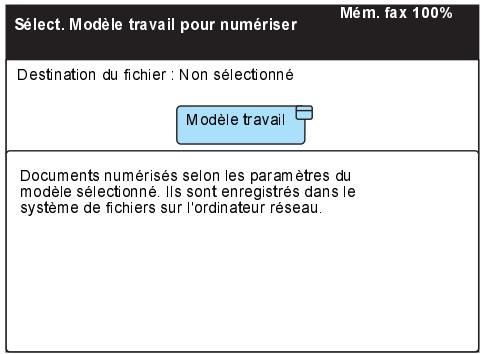 XEROX WORKCENTRE PRO 423 DIGITAL COPIER - Sélectionner Modèle travail. - 1