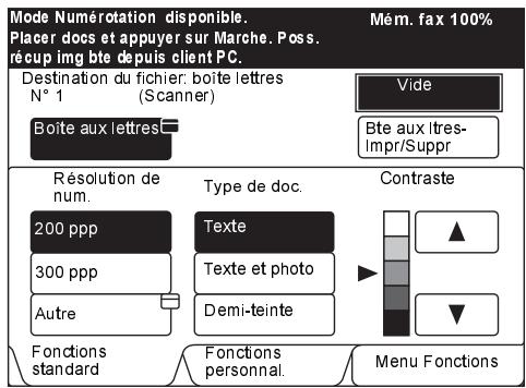 XEROX WORKCENTRE PRO 423 DIGITAL COPIER - Sélectionner Boîte aux lettres. - 4