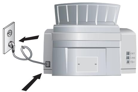 XEROX FAXCENTRE F110 - Connecting the Power Cord - 1