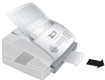 XEROX FAXCENTRE F110 - Extending the Paper output tray - 1