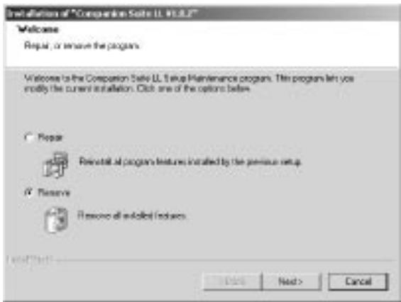XEROX FAXCENTRE F110 - Uninstalling the Software - 1