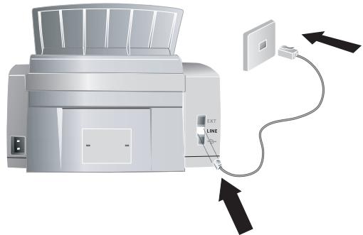 XEROX FAXCENTRE F110 - Conectar el cable del téléphone - 1