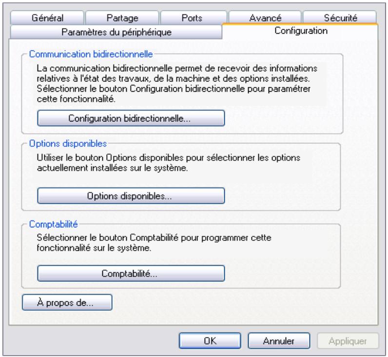 XEROX NUVERA 144 - Pour configurer les options disponibles manuellement : - 1