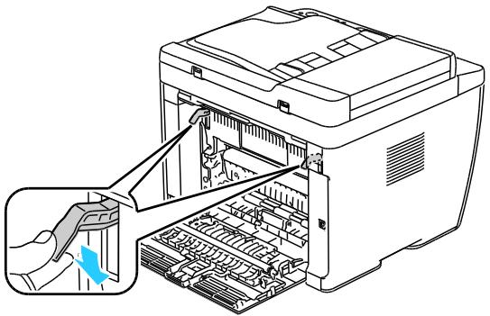 XEROX WORKCENTRE 6015 - Élimination des bourrages papier dans le bac récepteur - 7