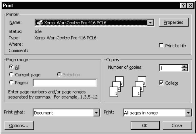 XEROX WORKCENTRE PRO 421E - Imprimer le travail - 2