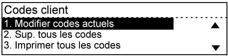 XEROX WORKCENTRE PRO 421E - Modification et suppression de codes client - 3