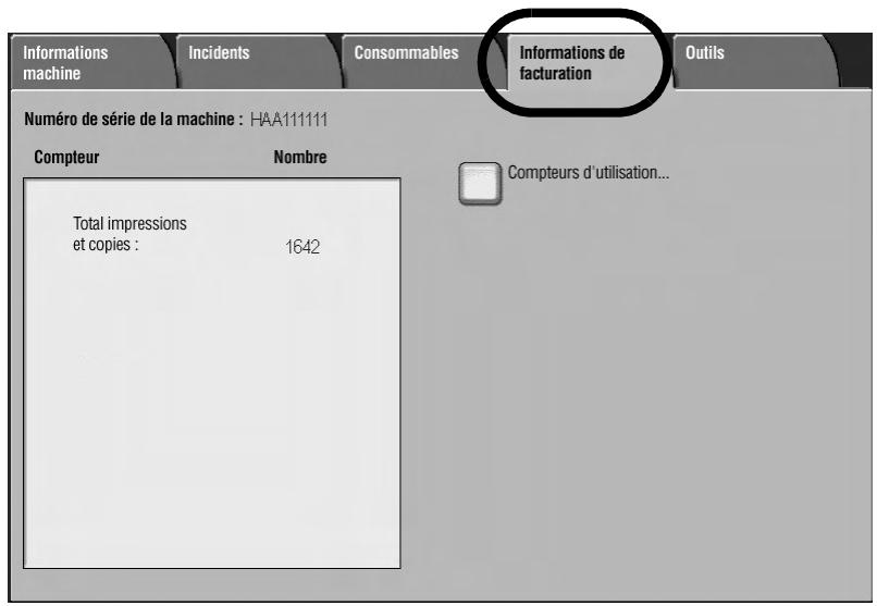 XEROX 4112 - Accès aux informations de facturation - 3