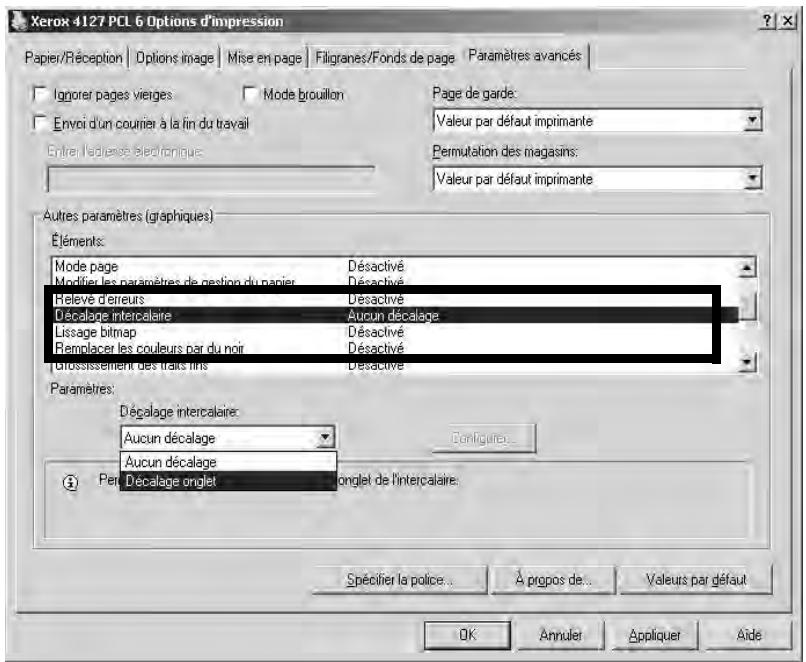 XEROX 4112 - Utilisation du pilote d'imprimante PCL - 4