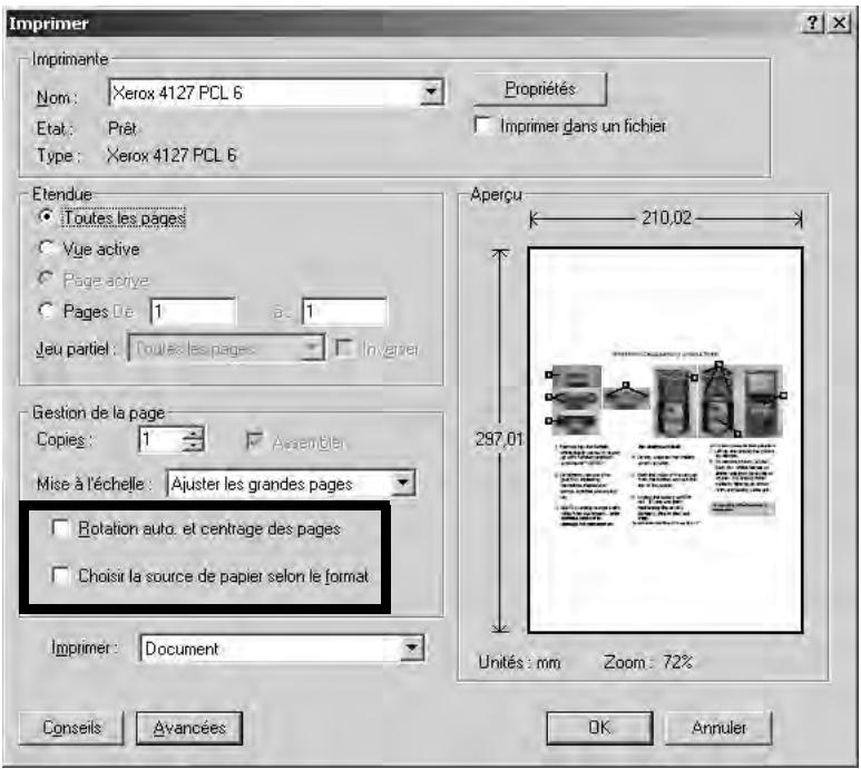 XEROX 4112 - Utilisation du pilote d'imprimante PCL - 1