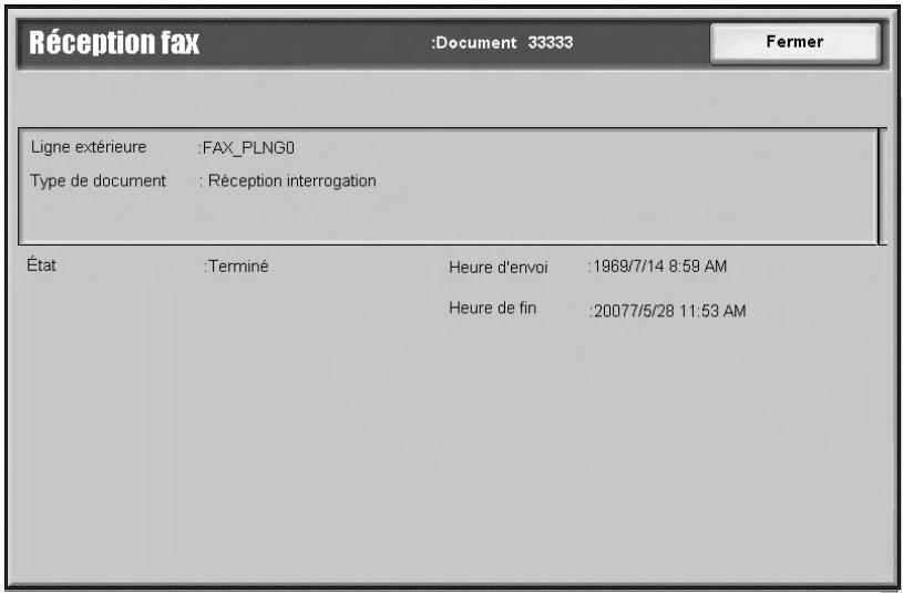 XEROX 4112 - Onglet travaux terminés - 2