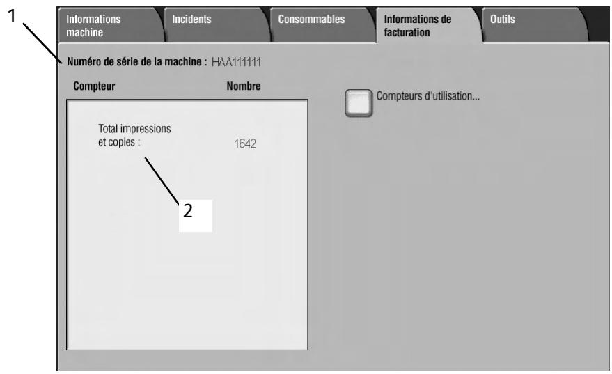 XEROX 4112 - Informations de facturation - 1
