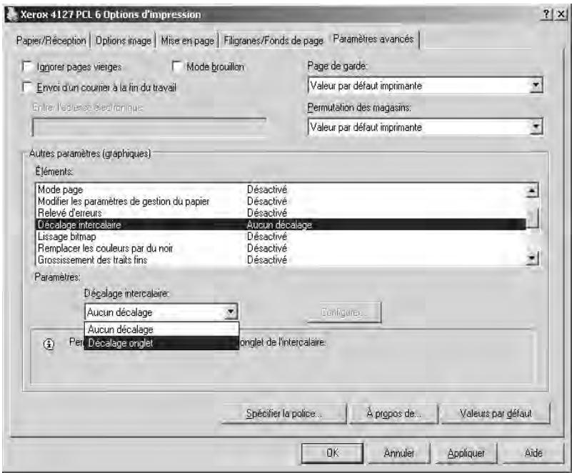 XEROX 4112 - Cliquer sur sélection du papier. - 2