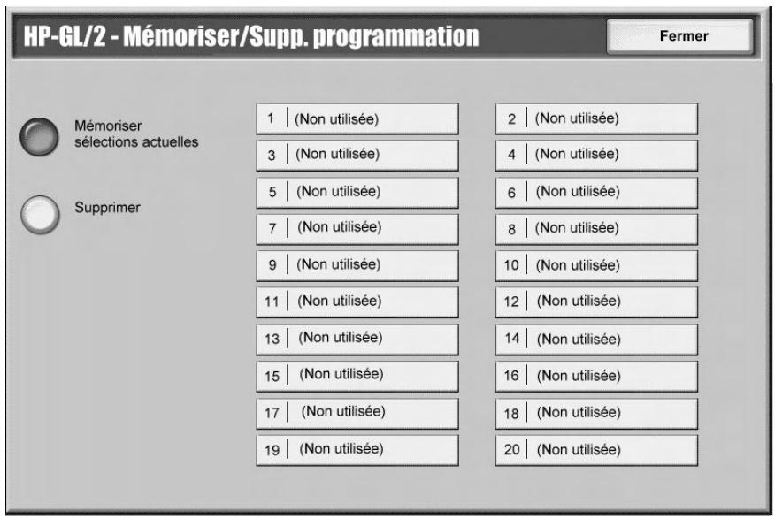 XEROX 4112 - HP-GL/2 - Mémoriser/supp. programmation - 1