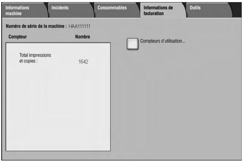 XEROX 4112 - Accès aux informations de facturation - 2