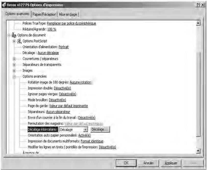 XEROX 4112 - Utilisation du pilote d'imprimante PS - 2