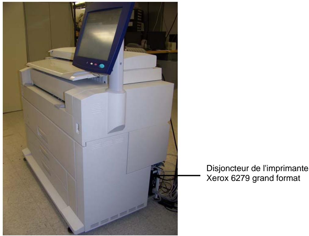 XEROX 6030 - Mise sous tension de l'imprimante et du contrôleur (PUN, YKE, YKE-N, FRX et LVX) - 7