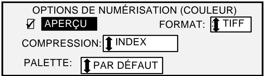 XEROX 6030 - Écrans Options de numérisation (Couleur) - 1